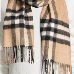 Burberry Giant Check Cashmere Scarf
